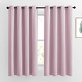 NICETOWN Room Darkening Baby Pink Curtains 63 inch Length by NICETOWN