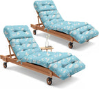 2 Pcs Outdoor Chaise Lounge Chair Cushion 75.1 x 22.8 x 4.7 Inches 100% by Uthem