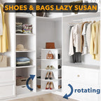 SpaceAid 4 Tier Rotating Shoe Rack Tower, Spinning Shoe Display Lazy Susan - Image 4