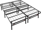 Amazon Basics Bed Frame with Storage, Foldable Metal Platform, Sturdy Steel - Image 6