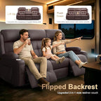 3-Seater Reclining Sofa Couch, RV Wall Hugger Loveseat - Image 4