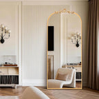 MISSDAY Vintage Baroque Full Length Mirror, Full Metal Frame Stand Up Retro - Image 6