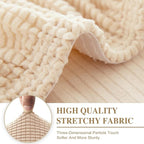 LA MEACK Couch Cushion Covers for Sectional Sofa L Shape Washable Separate Seat - Image 4