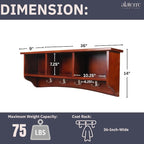 Shaker Cottage Wall-Mounted Coat Rack - Image 3