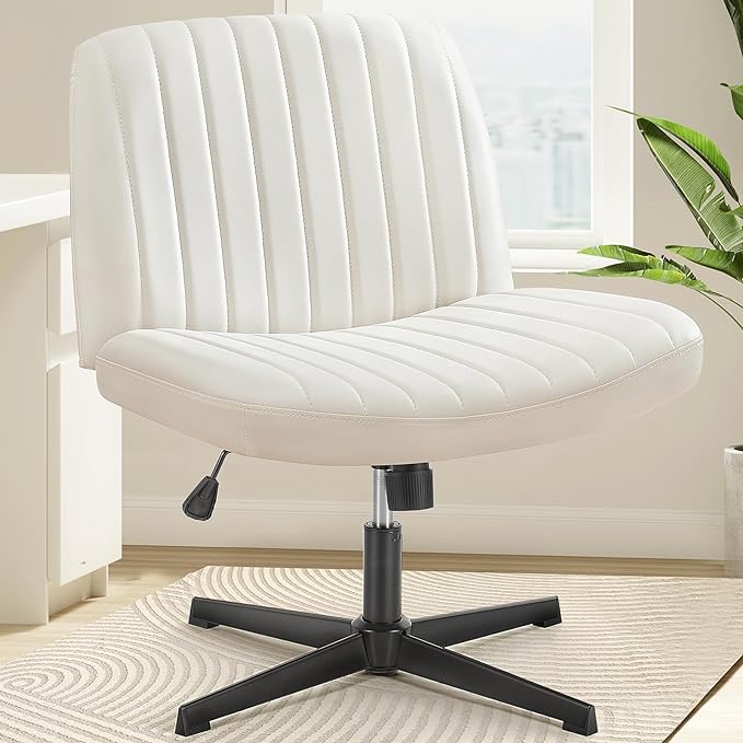 OLIXIS Criss Cross Legged Chairs Armless No Wheels Wide Seat Height Adjustable by OLIXIS