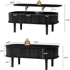 Fully Assembled Fluted Lift Top Coffee Table - Image 2