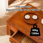 Solid Wood Japanese Floor Table, Tatami Style Rectangular Coffee Table - Image 6