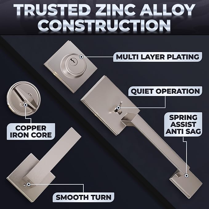 Front Door Lock Set – Zinc Alloy Body - Image 5
