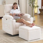 Rocking Chair Nursery with Adjustable Armrests, Electric Glider Recliner - Image 3