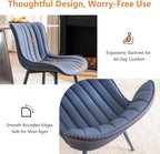 YOUNUOKE Mid-Century Modern Dining Chairs Set of 2, Armless Accent Chair - Image 8