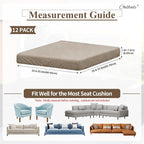 CALBODE 12Pcs Outdoor Stretch Cushion Covers, Waterproof Outdoor Chair Cushion - Image 2