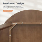 HOOBRO Bamboo Dining Table, Round Dining Table - Image 7