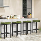 HOOBRO Bar Stools, Counter Height Stools, Saddle Barstools - Image 5