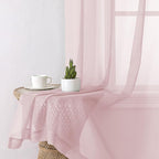 Blush Pink Sheer Curtains 90 Inches Long 2 Panels, Modern Airy Voile Solid - Image 4
