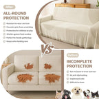 Couch Cover for Dogs, Boho Sofa Covers for 3 Cushion Couch, Chenille Sofa - Image 2