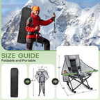 Suteck Oversized Rocking Camping Chair, Thick Padded Folding Rocking Chair - Image 2