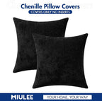 MIULEE Decorative Lumbar Throw Pillow Covers 12x20 Inch Black 2 Pack | Modern - Image 7