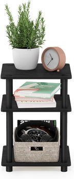 Furinno TURN-N-TUBE Side Table, 3-Tier Square Modern End Table, Open Shelves - Image 8