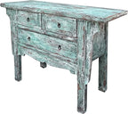 Vintage Distressed Pastel Green Marks Drawers Credenza Side Table Cabinet - Image 4