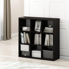 Furinno CUBICLE Book Shelf, 9-Cube Bookshelf, Extra Thick Frame Reversible - Image 2