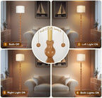 65.5" Natural Real Wood Floor Lamp - Image 3