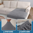 H.VERSAILTEX Sectional Couch Covers 1 Piece Chaise Slipcover L Shape Separate - Image 6