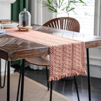 Macrame Table Runner Pure Pink Boho Table Runners - Image 3