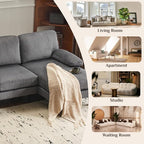 Karl home U-Shape Sectional Sofa Couch 111" Modern 4-Seat Sofa - Image 6