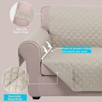 U-NICE HOME Reversible Oversized 28''Chair Covers, Pet Friendly, Elastic Straps - Image 3