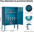 Blue Metal Storage Cabinet - Image 2