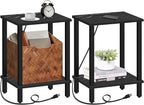 TUTOTAK End Table with Charging Station, Small Side Table, Nightstand Bedside by ChoosetutotakFurnitureBuildYourCozyHome