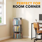 SpaceAid 3 Tier Rotating Bookshelf Tower, Spinning Bookcase Lazy Susan - Image 5