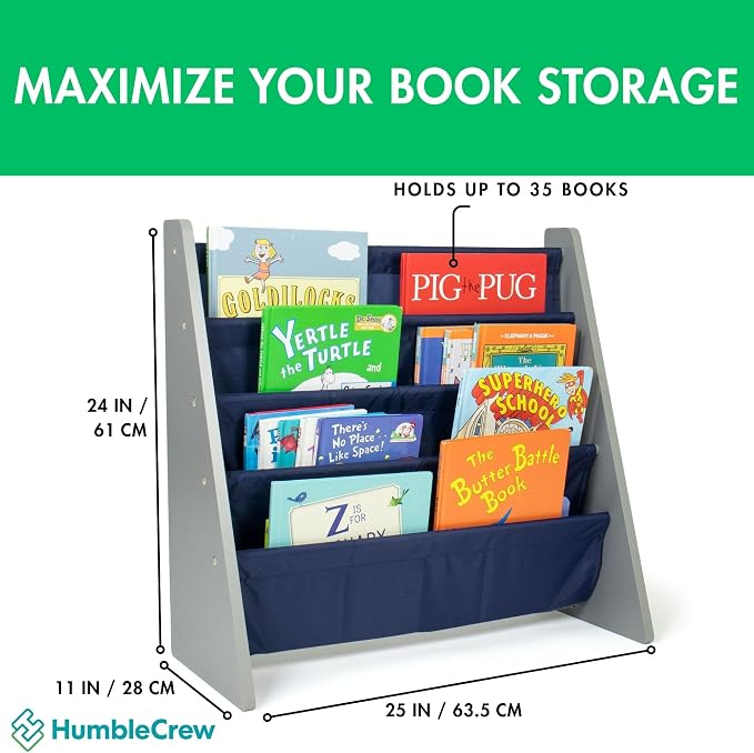 Humble Crew Kids Bookshelf, 4-Tier Front-Facing Book Display Organizer - Image 2