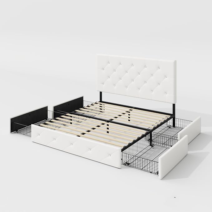 Allewie Upholstered Full Size Platform Bed Frame - Image 9