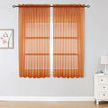 Sheer Curtains 54 inches Long for Living Room Bedroom, Rod Pocket Light by OWENIE
