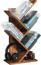 SHEEPAM 5 Tier Tree Book Shelf, Small Desktop Bookshelf by SHEEPAM