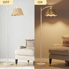 Oneach Farmhouse Floor Lamps for Living Room, Boho Floor Lamp for Bedroom - Image 4