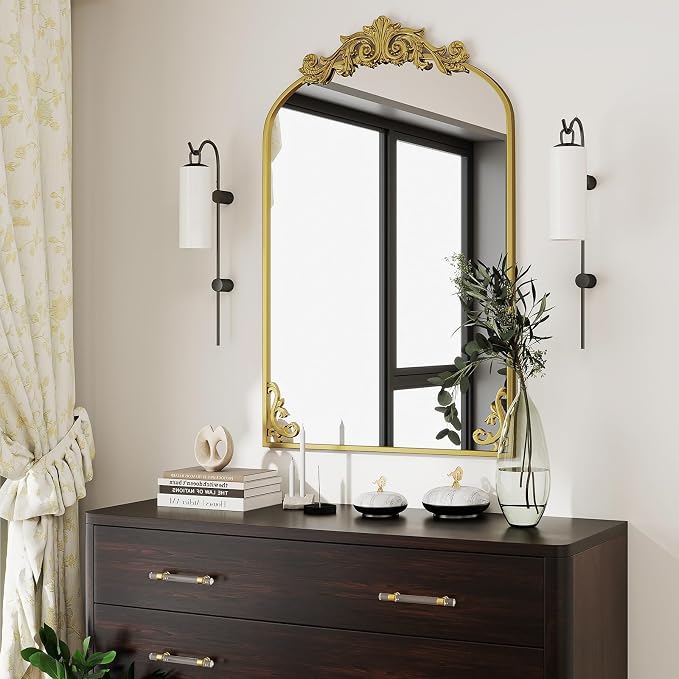 VooBang 26x38 inch Vintage Arched Bathroom Mirror - Image 8