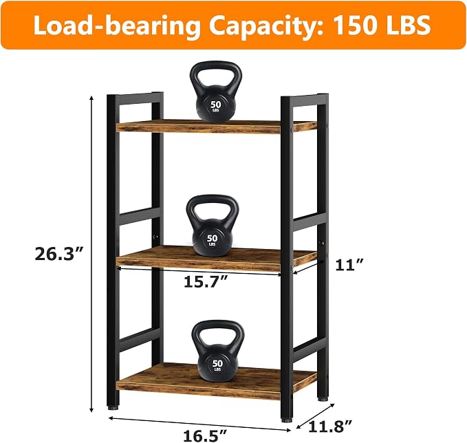 Book Shelf, 3 Tier Bookcase - Image 2