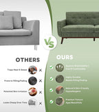 Kingfun 77.2" W Loveseat Sofa, Mid Century Modern Decor Love Seat Couches - Image 6