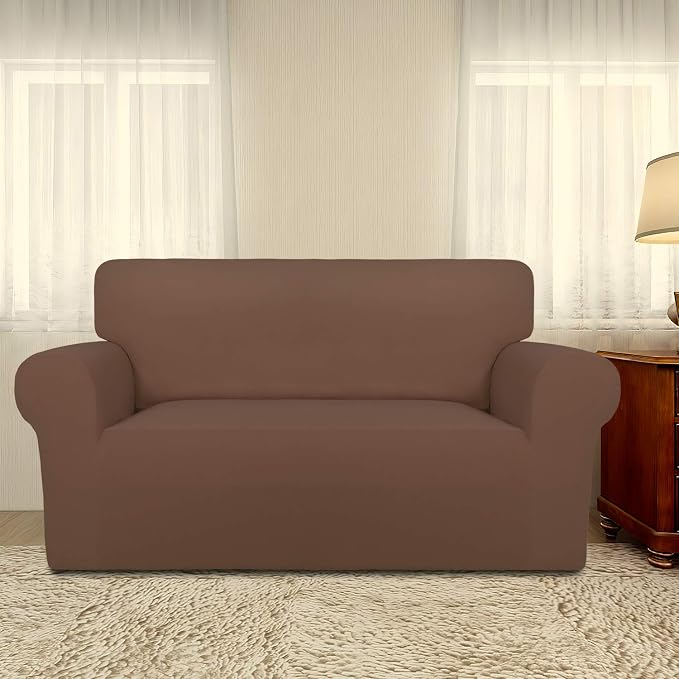 PureFit Stretch Loveseat Covers Fleece Couch Covers - Image 2