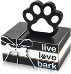 Pinkunn 4 Pcs Dog Paw Tiered Tray Decor Paw Wooden Book Block by Pinkunn