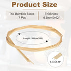 MECCANIXITY 7 Rolls Bamboo Strips - Image 2