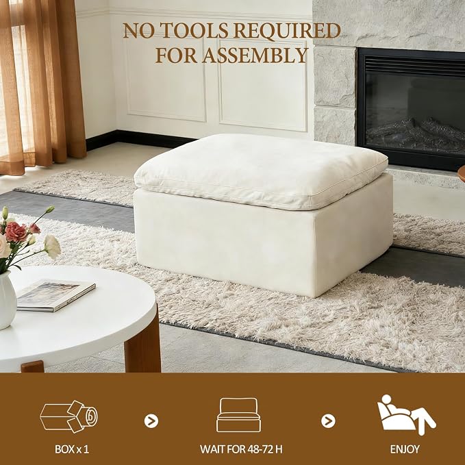 ANONER Modular Sectional Sofa Foot Rest - Image 5