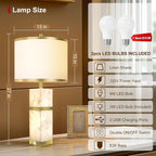 Natural Alabaster Table Lamps Set of 2 - Image 2