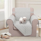 U-NICE HOME Reversible Recliner Chair Covers, Light Grey | 23''Armchair Cover - Image 2