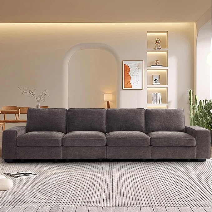 TEKAMON 128" Modular Sofa Couch by TEKAMON