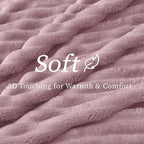 BEDELITE Ribbed Twin Blanket for Couch & Bed, Berry Purple, Warm Yet Lightweight - Image 4