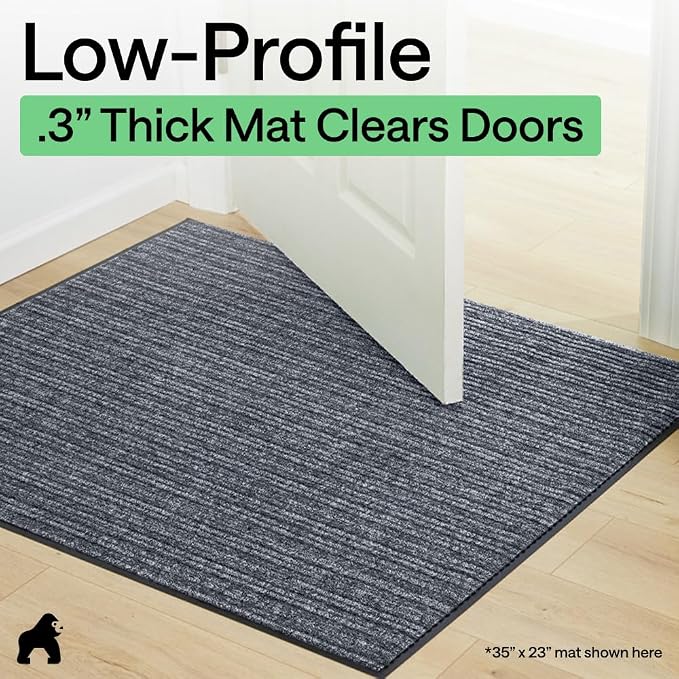GORILLA GRIP Waterproof Traffic Guard Door Mat, 2 Pack Indoor Outdoor Durable - Image 9