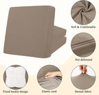 HEBE Stretch Patio Cushion Covers Set 12pcs, Waterproof Outdoor Couch Covers - Image 3
